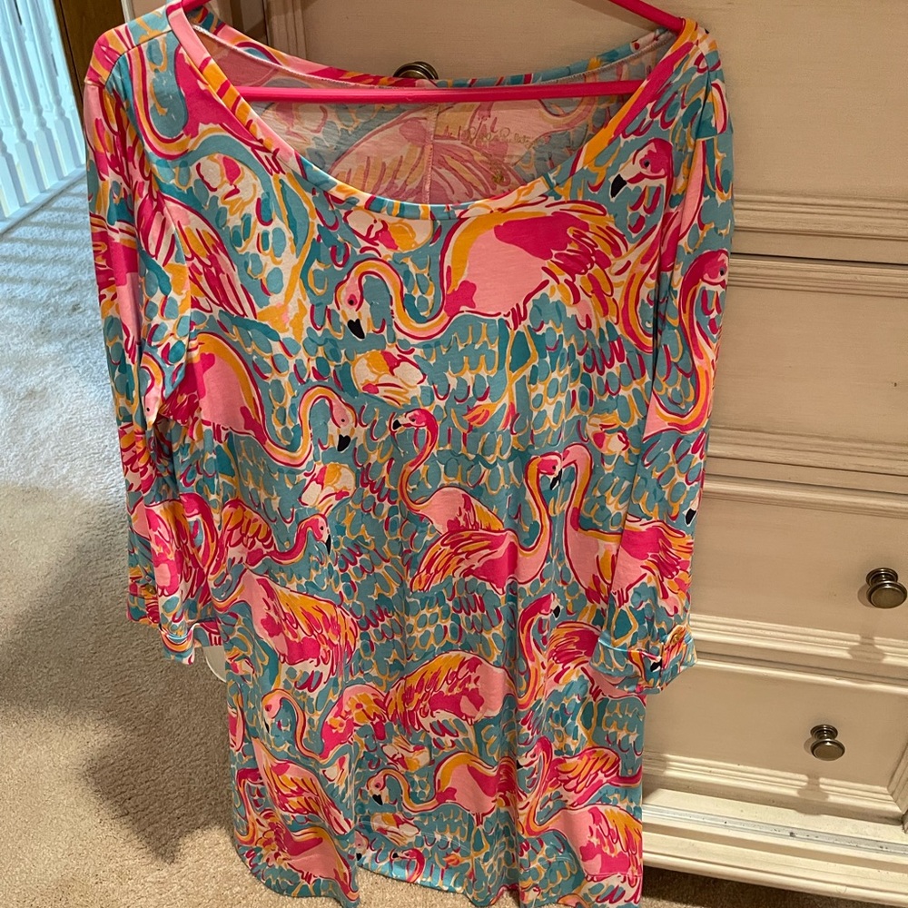 Lilly pulitzer peel n eat Linden shirt dress. XL